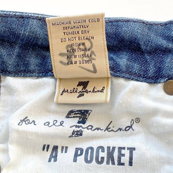 Vintage 7 For All Mankind Womens Low Rise Bootcut Jeans W29 x L29 Made in USA - Picture 9 of 13